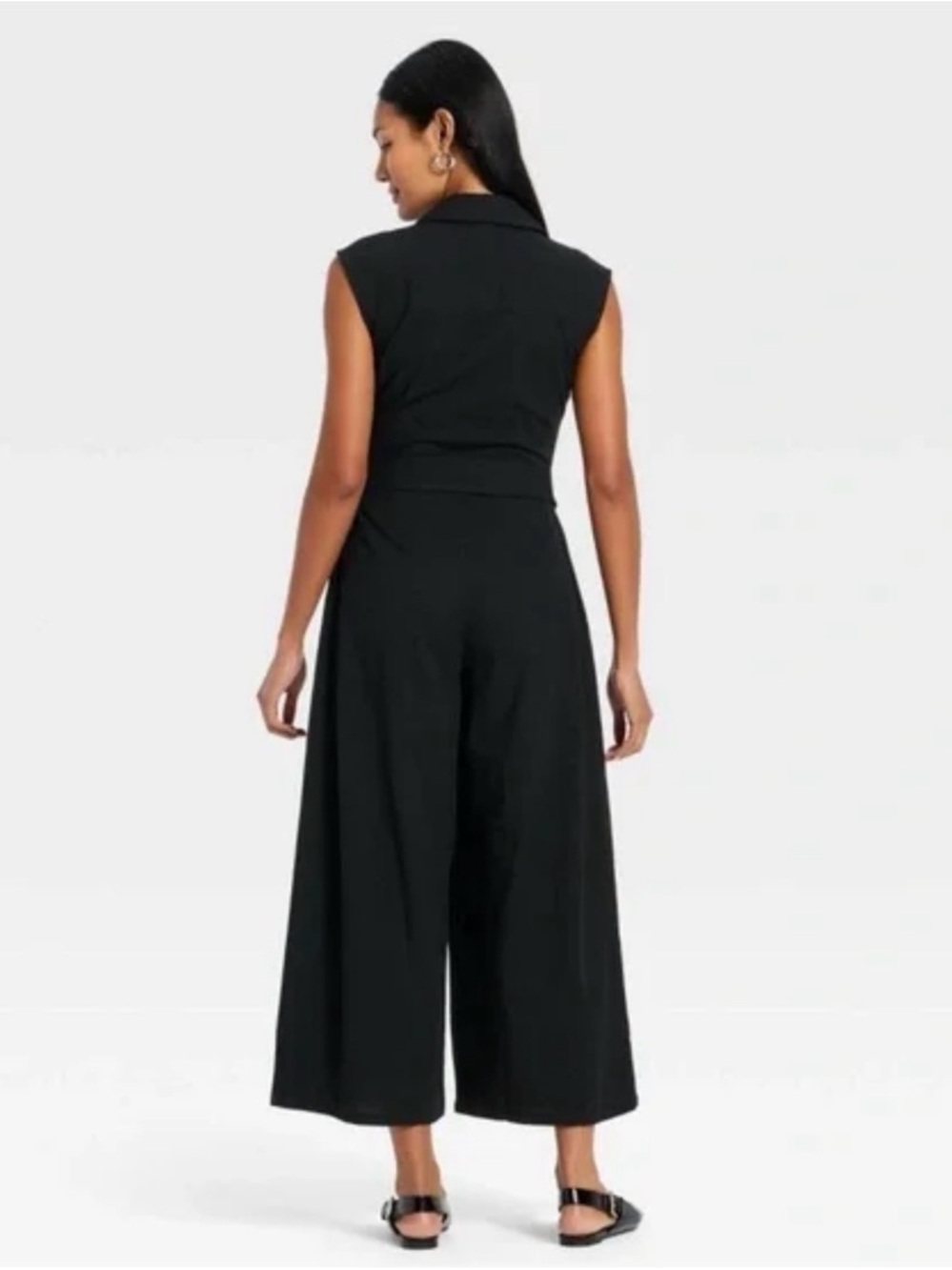 a new day Black Sleeveless Wide-Leg Jumpsuit #130B - Picture 2 of 9